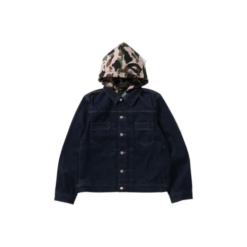 A BATHING APE Bape Темно-синий Унисекс Джинсовые куртки