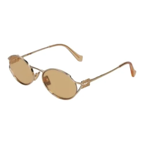 MIU MIU Металл OVAL SUNGLASSES Женские Золотой