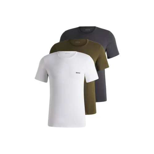 Hugo Boss T-Рубашка Мужская 3 упаковки белый + зеленый + серый