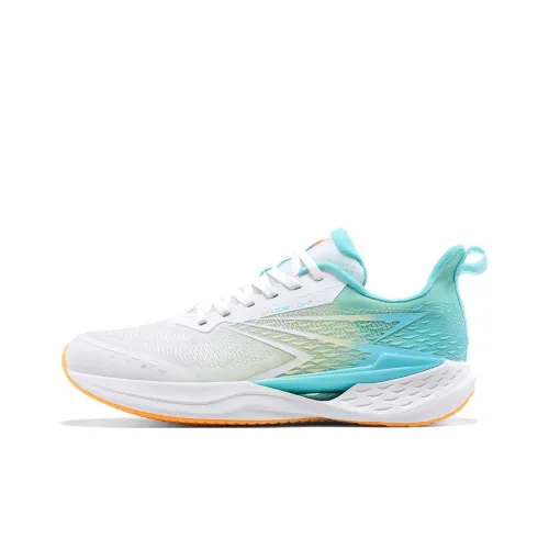 361° Амортизация и Дышащий Низкий Топ Спринт Беговые Кроссовки Мужские Белые Зеленые