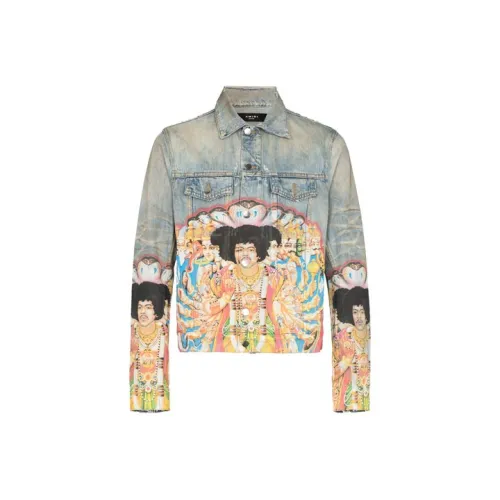 AMIRI Blue Men's Denim Jackets  
AMIRI Синий Мужские Джинсовые Куртки