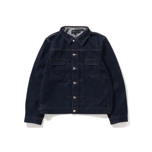 A BATHING APE Bape × A.P.C. Синий Мужской Джинсовые куртки