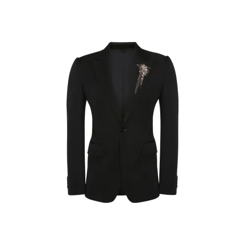 Alexander McQueen SS23 Бизнес-костюм Пальто Мужской Черный