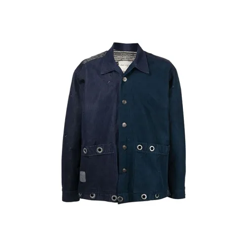 GREG LAUREN Синий Мужской Джинсовые Куртки