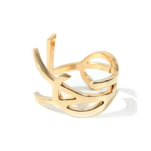 SAINT LAURENT Латунные кольца женские золотые