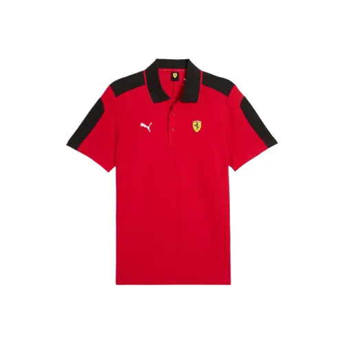 PUMA Scuderia Ferrari Race MT7 Кошка Поло Мужской Красный