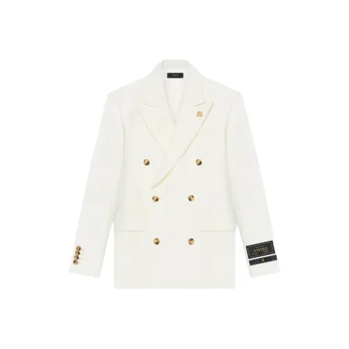 AMIRI Double Breast Blazer Alabaster Бизнес Костюм Мужской Белый
