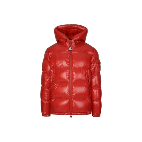 Moncler Ecrins Series Мужская пуховая куртка красного цвета
