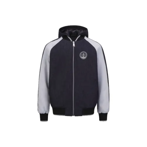 EVISU Джинсовый синий/Черный мужской пуховик