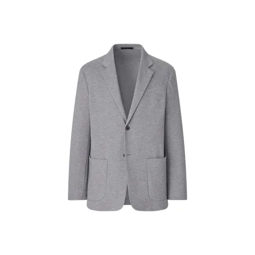 UNIQLO Бизнес-костюм мужской небесно-серый