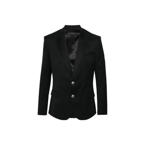 BALMAIN FW23 Бизнес-костюм Пальто Мужской Черный