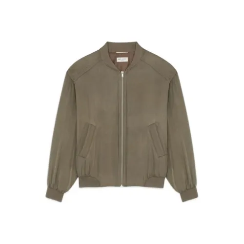 SAINT LAURENT SS24 Куртки и Пальто Мужской Хаки