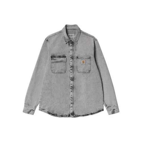 Carhartt WIP Черный Серый Цвет Мужские Джинсовые Куртки