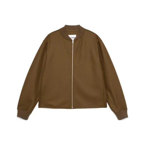 JIL SANDER Оливково-коричневые мужские куртки