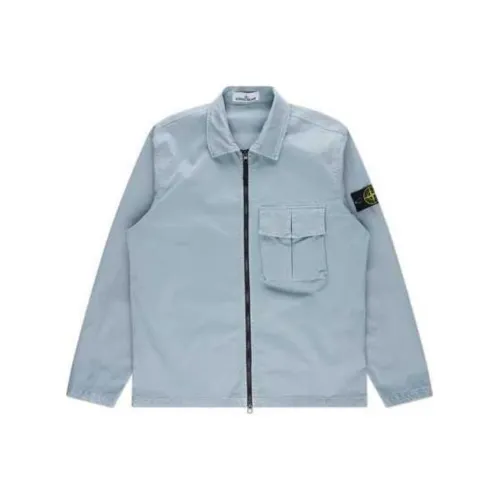 STONE ISLAND Светло-синие мужские куртки