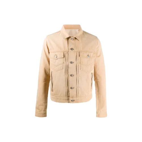 BALMAIN Светло-янтарный Мужской Джинсовые куртки