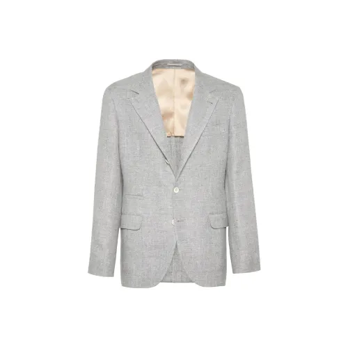 BRUNELLO CUCINELLI FW23 Бизнес-костюм Пальто Мужской Серый