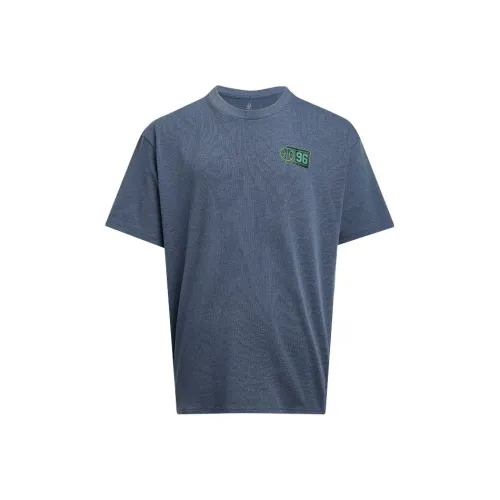 Under Armour Тяжелый Hoops Courtside T-Shirt Мужской Rain Gray Kelly Green Team