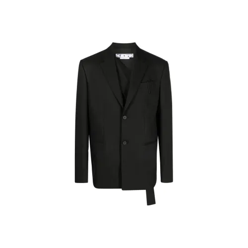 Off Белый Черный Мужской Деловой Костюм