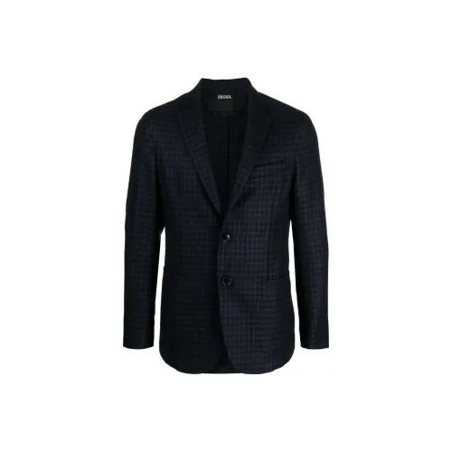 Zegna Бизнес Костюм Пальто Мужское Морской Синий