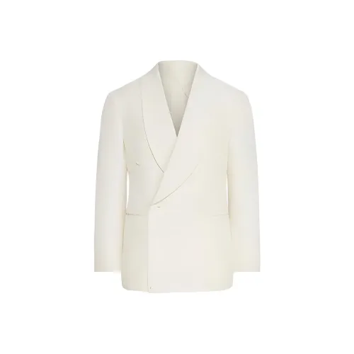 Polo Ralph Lauren KENT Ручная работа Шелковая Деловая Куртка Бизнес Костюм Мужской Белый