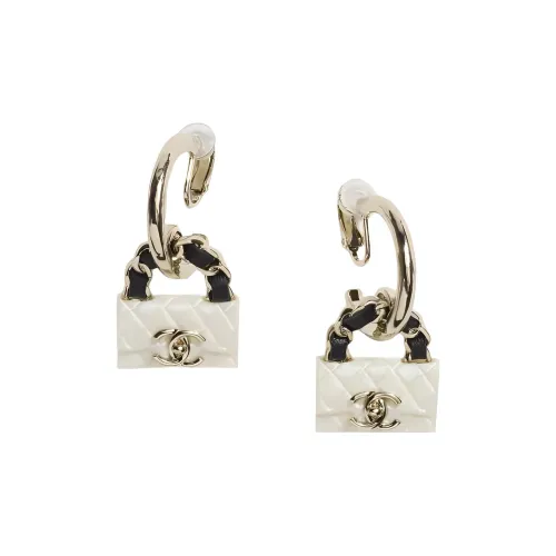 CHANEL Смола Металл Кожа Серьги Женские