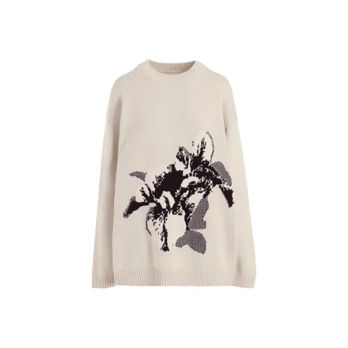 Yohji Yamamoto Экрю Унисекс Трикотаж