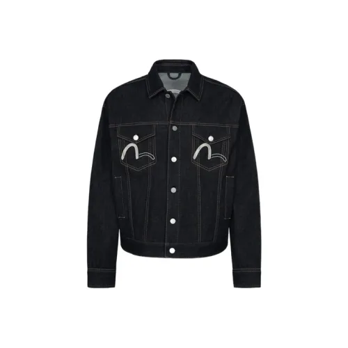 EVISU Джинсовый синий Мужской Джинсовые куртки