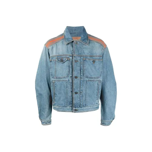 DIESEL Blue Men's Denim Jackets DIESEL Синий Мужской Джинсовые Куртки