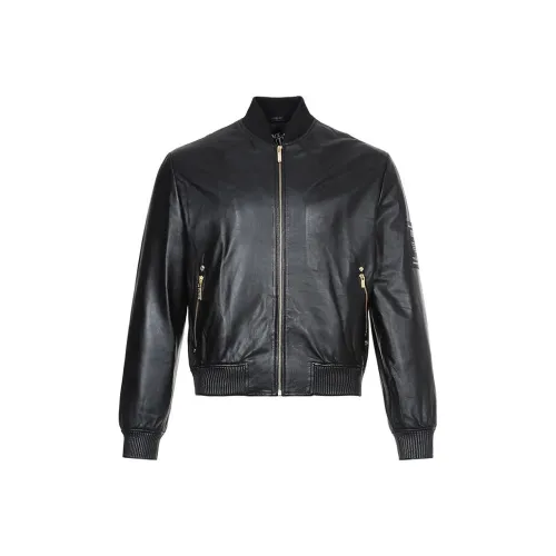 VERSACE Мужские черные куртки