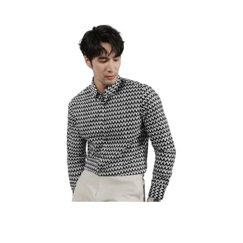 KASHENNUO Мужские черные рубашки