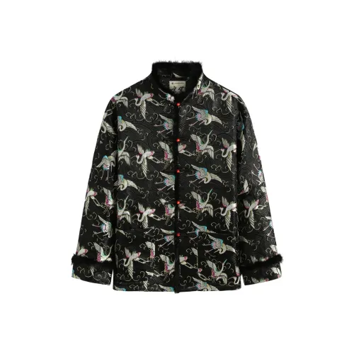 XUANSHENG Хлопковый пуховик Мужской Origami Crane