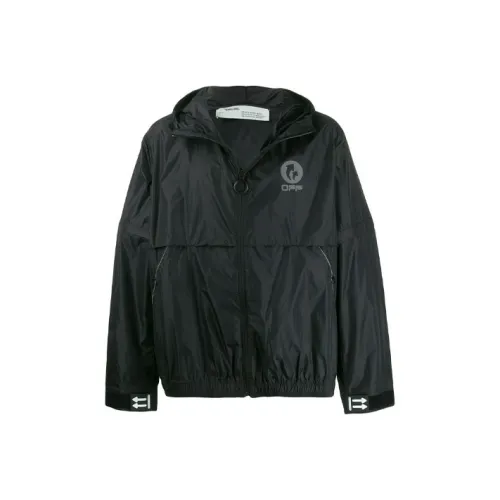 Off Белый FW21 Ветровка Мужская Черная