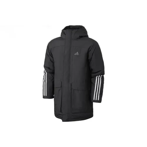 Adidas Черный Серый Цвет Мужские Пуховики