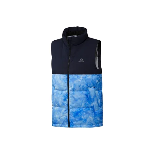 Adidas Темно-синий Мужской Пуховый жилет