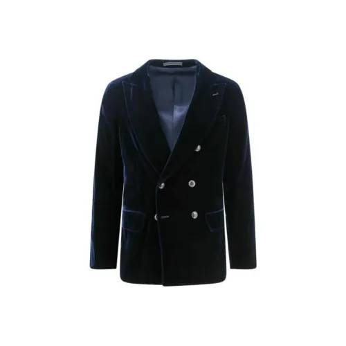GIORGIO ARMANI SS23 Бизнес-костюм Пальто Мужской Синий
