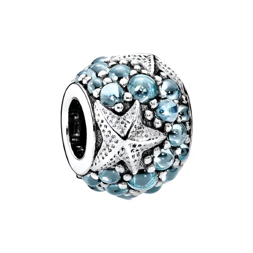 Pandora Металлическая Бусина Ожерелье Унисекс Серебряный