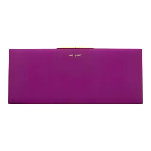 SAINT LAURENT MIDNIGHT Шелковый клатч Маленький Женский Фиолетовый