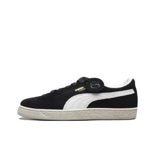 PUMA Suede Low Top Скейтборд Кроссовки Мужские Черный Белый
