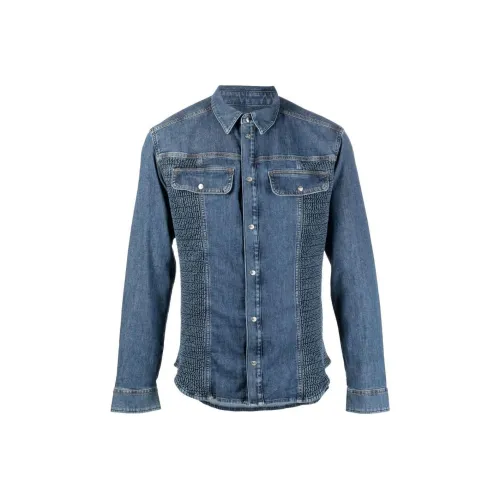DIESEL Blue Men's Denim Jackets DIESEL Синий Мужской Джинсовые Куртки