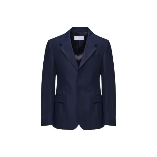 Ferragamo SS24 Бизнес Костюм Пальто Мужской Морской Синий