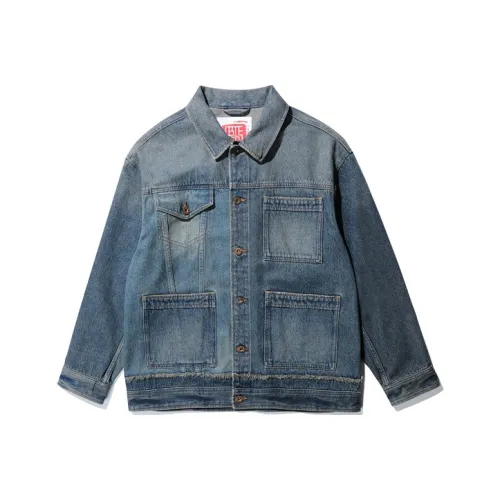 ABLE JEANS Промытый винтажный индиго Унисекс Джинсовые куртки
