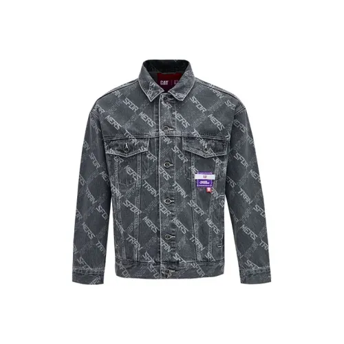 Кошка Серый Унисекс Джинсовые куртки