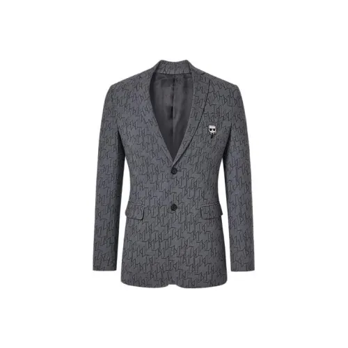 Karl Lagerfeld Бизнес-костюм Пальто Мужской Фотиния Серый