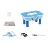 Синий песочный рисунок, художественный стол [с ножками]