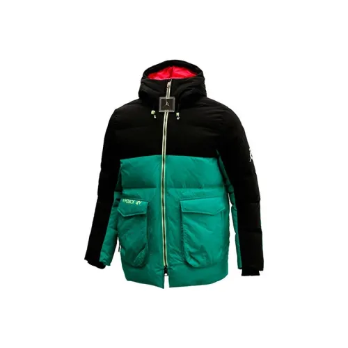 Jordan Down Jacket Winter Men's Black Green Multicolor Джордан Пуховик Зимний Мужской Черный Зеленый Многоцветный