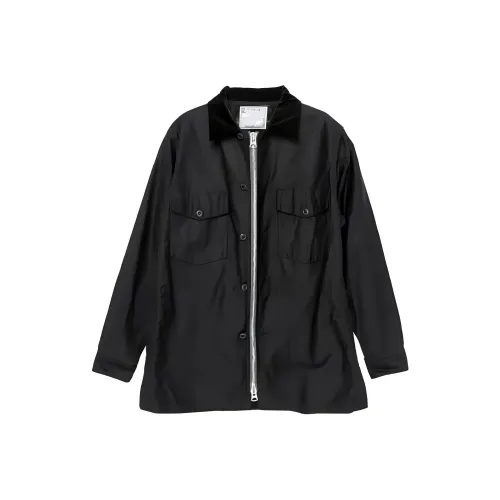 Sacai совместный бренд WTAPS Collaboration Черные Мужские Куртки