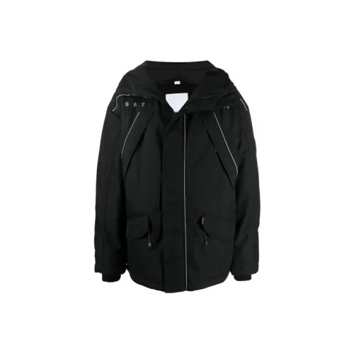 MARTINE ROSE FW21 Однотонный С капюшоном Пуховая куртка Мужская Черная