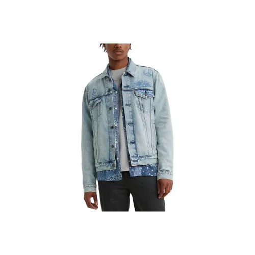 Levis Светло-Синие Мужские Джинсовые Куртки