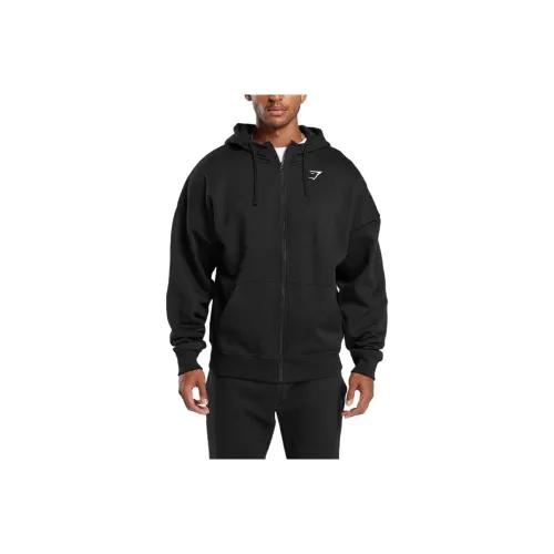 GYMSHARK Crest Куртки и Пальто Мужской Черный